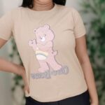 T-shirt estampa ursinhos carinhosos Bege