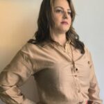 Camisa estilosa manga longa Bege