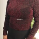 Blusinha brilhante Preta com Vermelha