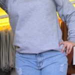 Blusa de Frio Moletom Lisa fechada Cinza