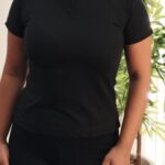 Camiseta Polo Feminina Preta