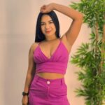 Conjunto Cropped e calça Roxo