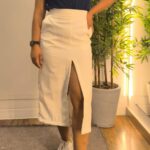 Saia Com fenda Off White